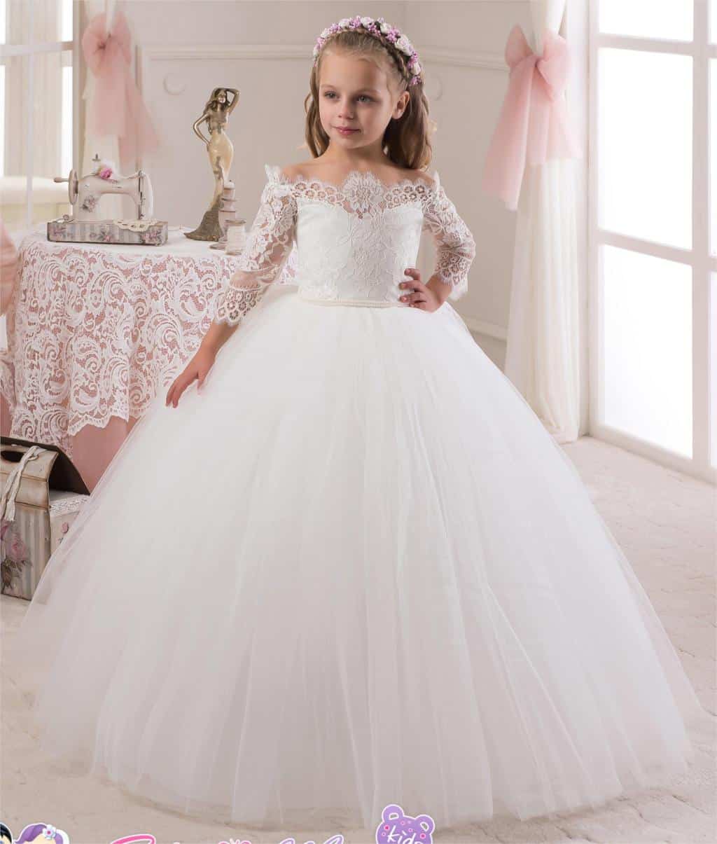 صور أجدد تصميمات لفساتين العرس للاطفال رائعة