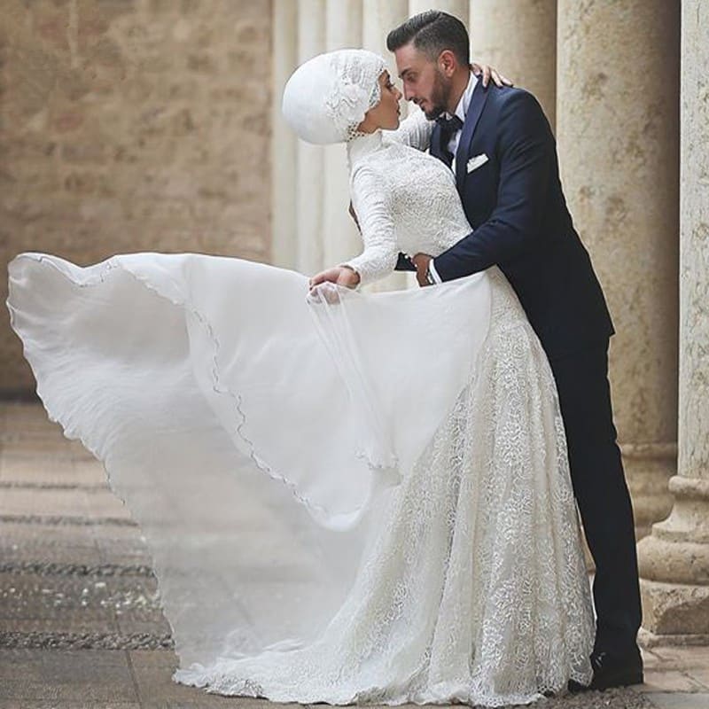 صور أجمل فساتين زفاف للمحجبات 2019 رائعة