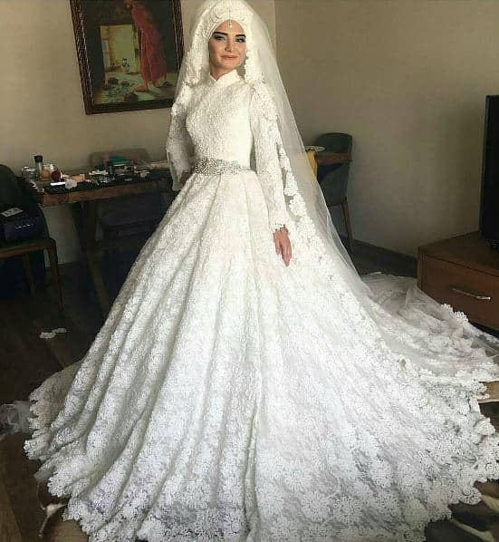 صور أجمل فساتين زفاف للمحجبات 2019 روعة