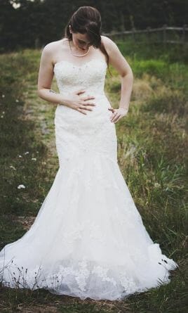 صور فستان زفاف مناسب لشكل الجسم حلوة
