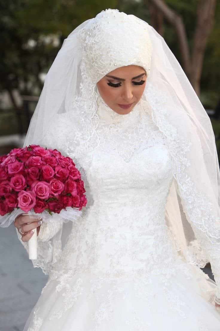 صور أجمل فساتين زفاف للمحجبات 2023 منوعة